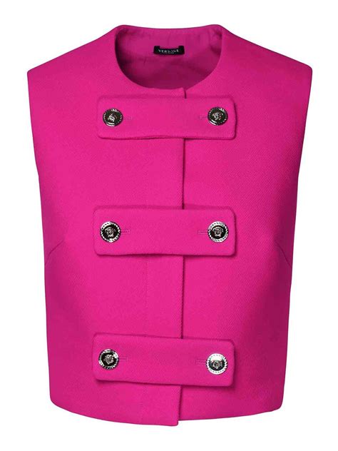 gilet versace femme|versace coats for women.